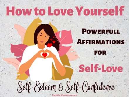 Peaceful girl holding heart symbol and hands in love heart shape gesture How to Love Yourself Powerful Affirmations for Self-Love, Self-Esteem, and Self-Confidence