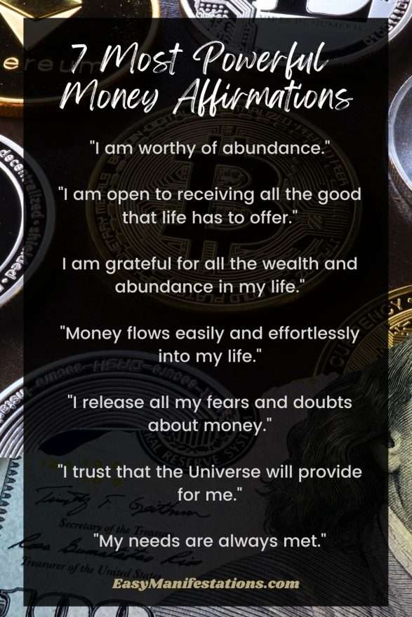 5x 7 Financial Freedom Affirmations to Attract Abundance